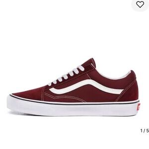Vans Old Skool Men's Sneakers - Deep Red and White